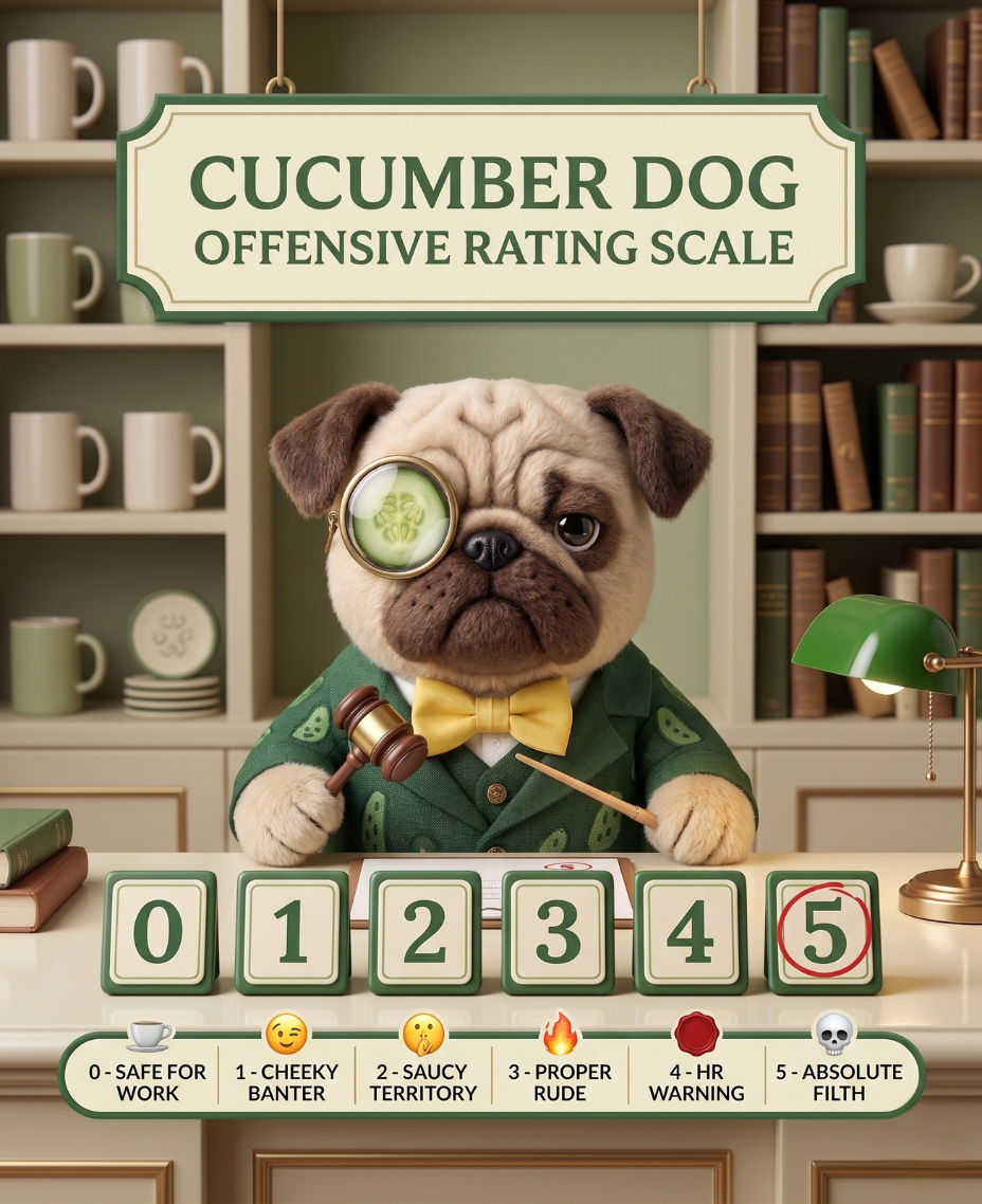 How to Navigate Our Mugs: The Official Cucumber Dog Offensive Rating System