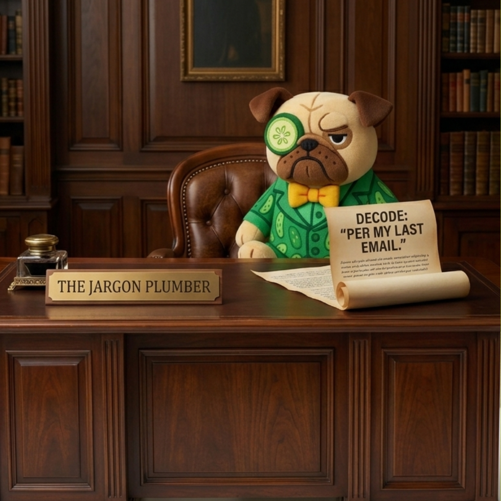 A Pug’s Guide to Corporate Barking: How to Dodge Meetings Like a Pro - Cucumber Dog | Rude & Funny Mugs, Tees, Door Mats & Gifts