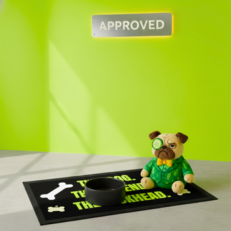 Why Your Dog Absolutely Needs "The Dog. The Legend. The Dickhead." Mat