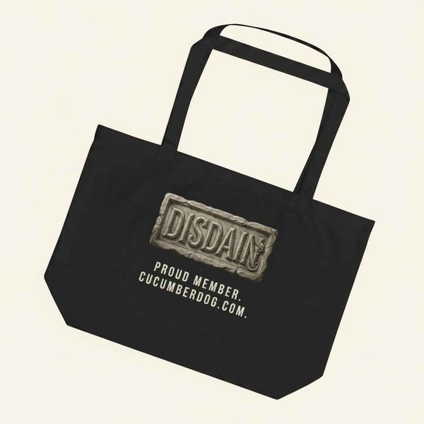 The Noir Artefact: "Disdain" Black-on-Black Stone Relief Tote