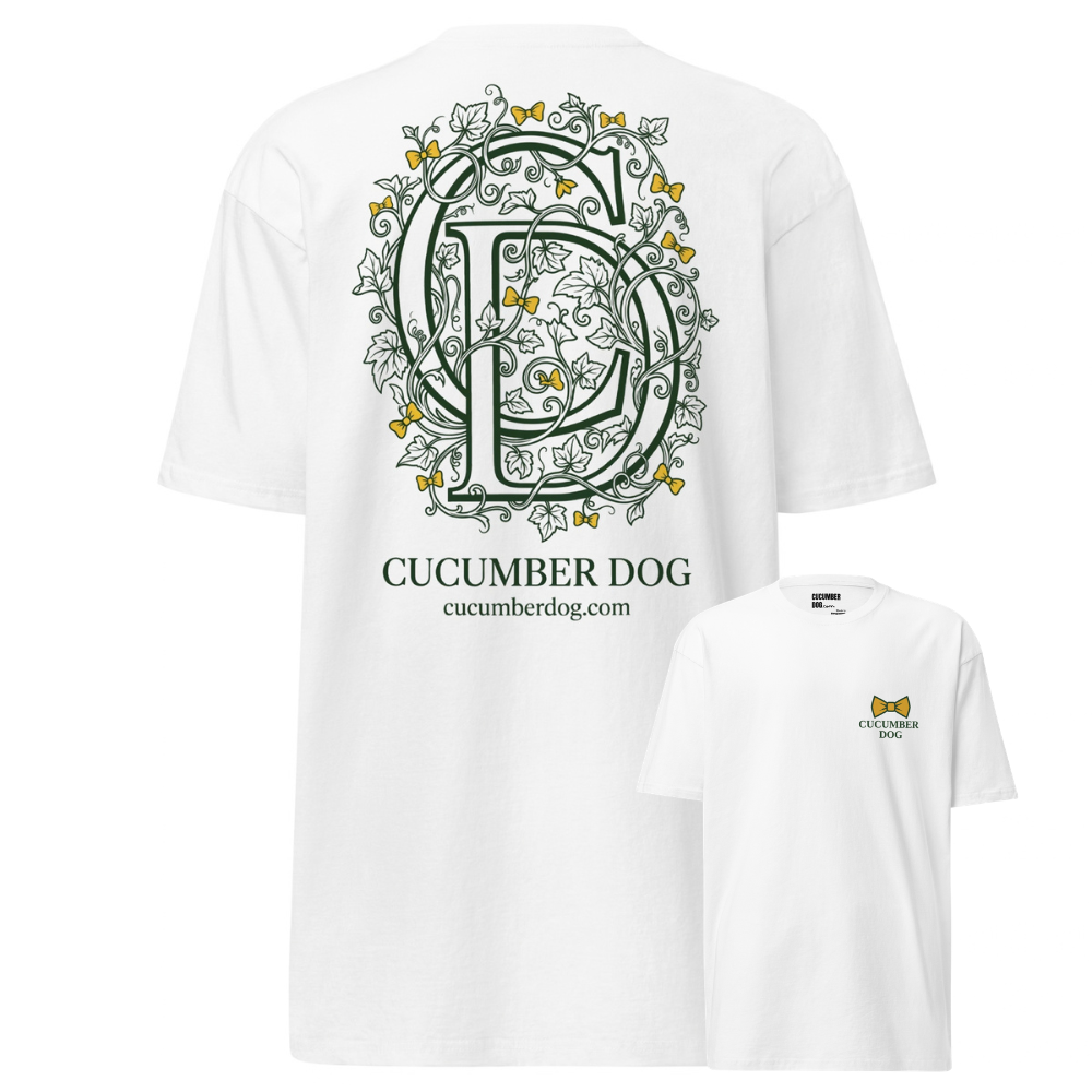 Cucumber Dog Heritage Monogram Premium Heavyweight T-Shirt
