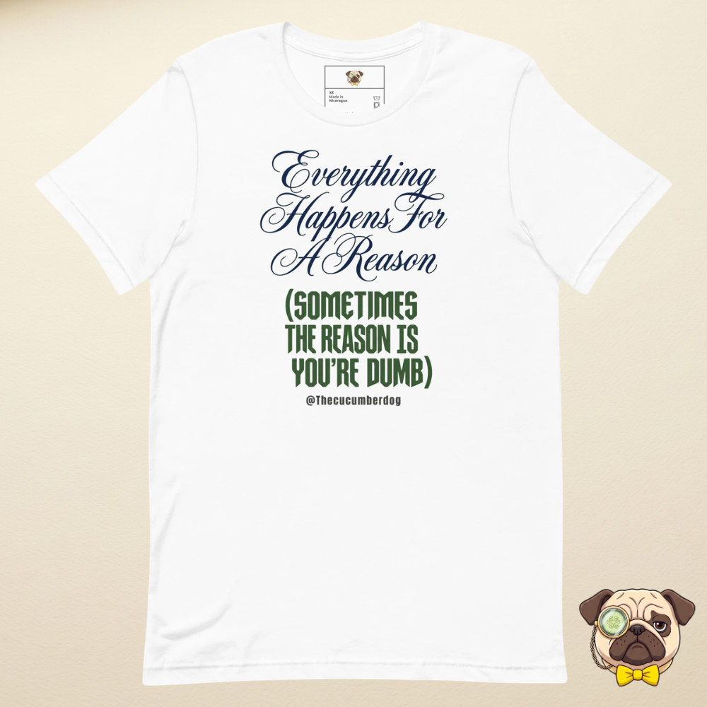 Everything Happens For A Reason Sometimes The Reason Is You're Dumb Funny Sarcastic T-Shirt