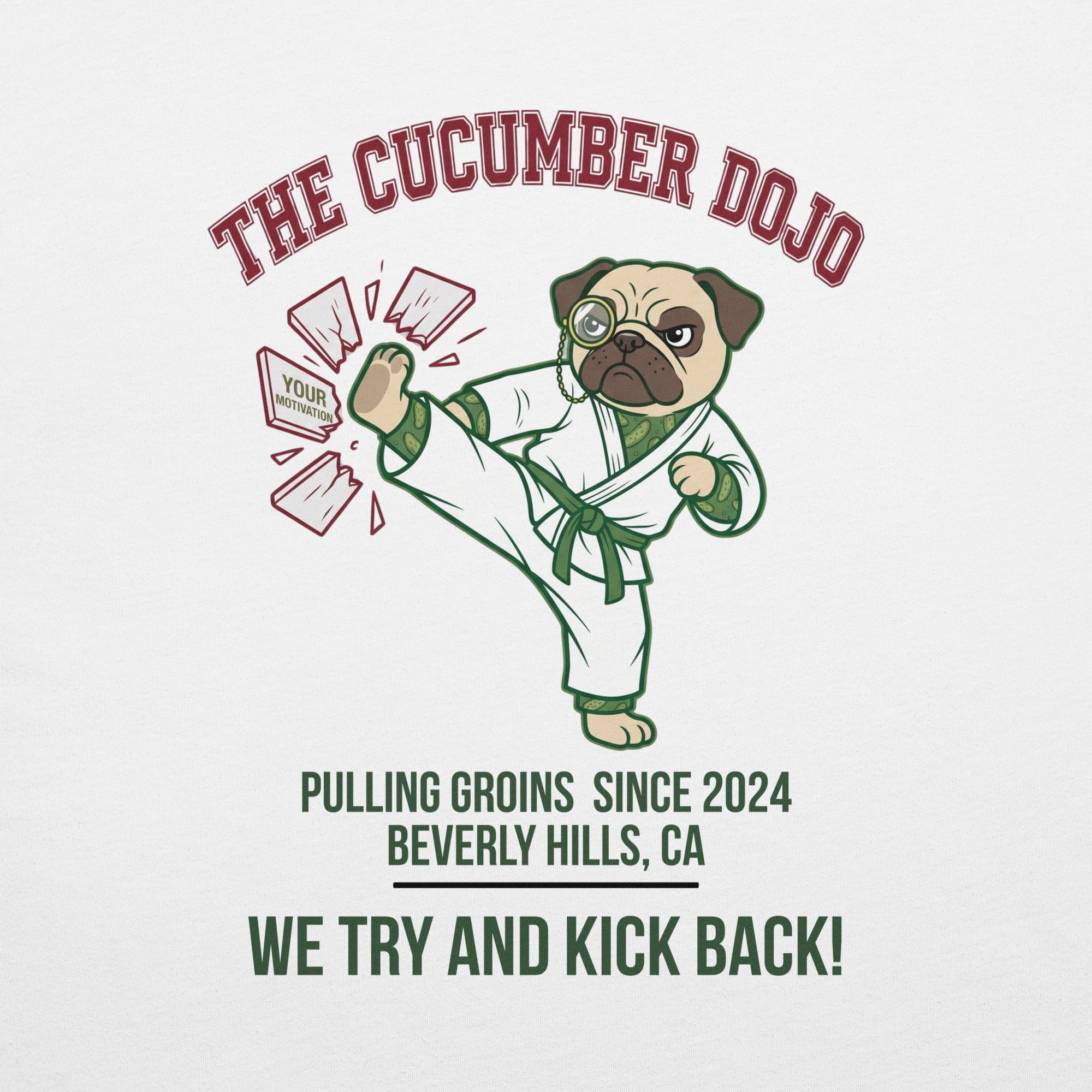 The Cucumber Dojo | Funny Sarcastic Anti Fitness T-Shirt