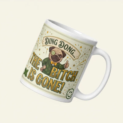 Ding Dong The Bitch Is Gone Funny Farewell Mug