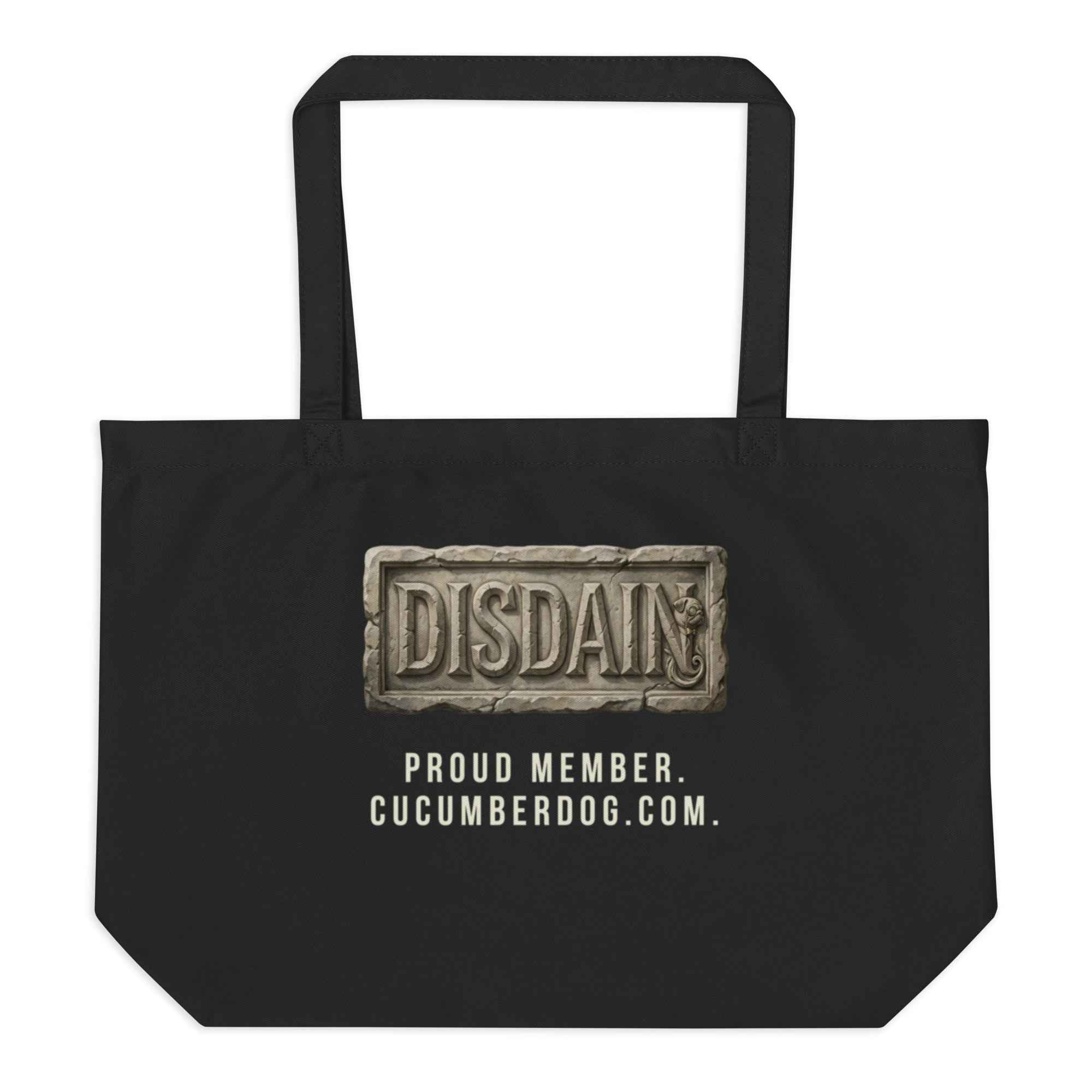 The Noir Artefact: "Disdain" Black-on-Black Stone Relief Tote