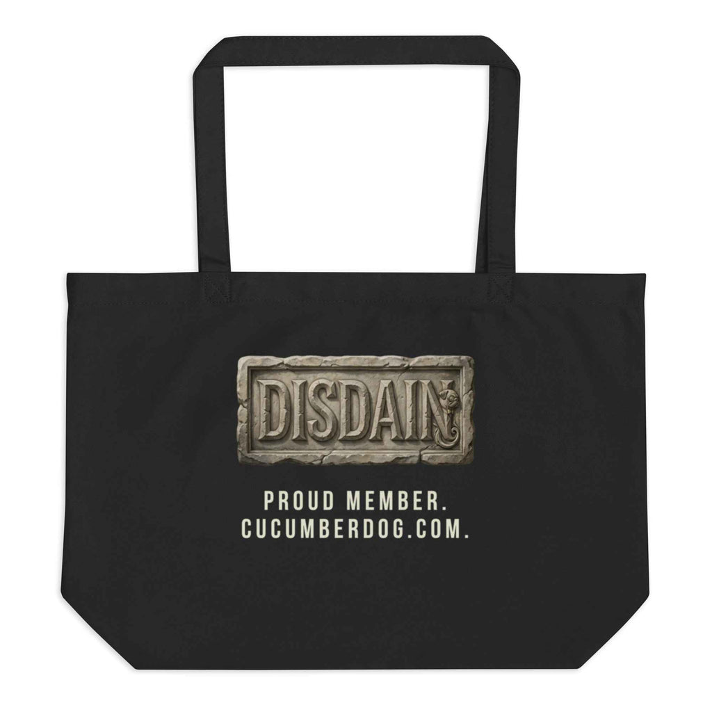 The Noir Artefact: "Disdain" Black-on-Black Stone Relief Tote