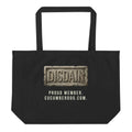The Noir Artefact: "Disdain" Black-on-Black Stone Relief Tote