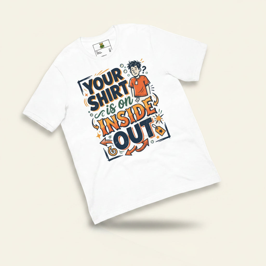 Your shirt is on inside out funny confusing t-shirt Cucumber Dog